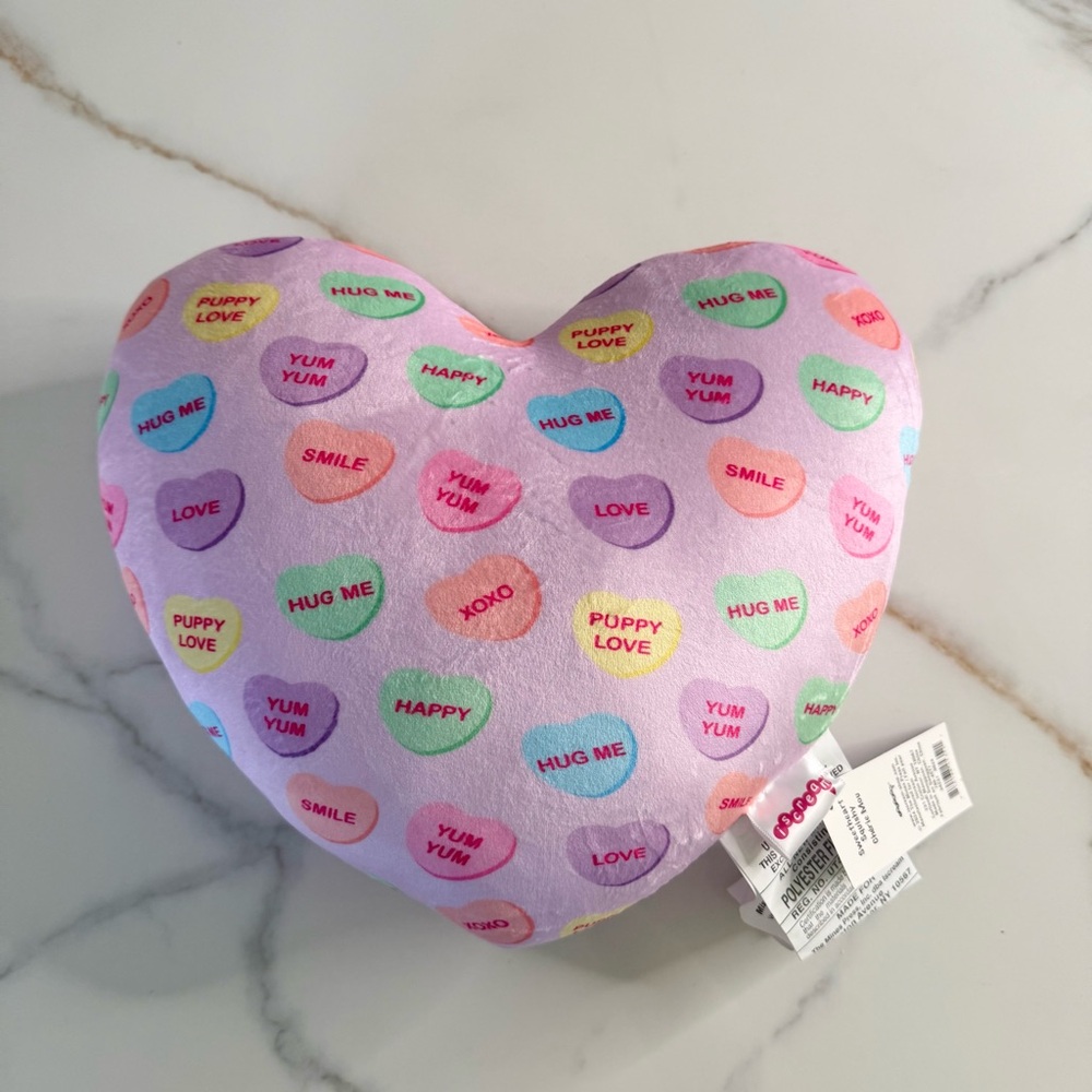 NWT Iscream It’s Sugar Sweetheart Conversation Heart Plush Pillow